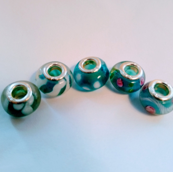 Murano Italian Glass Beads with Sterling Silver - Picture 7 of 7